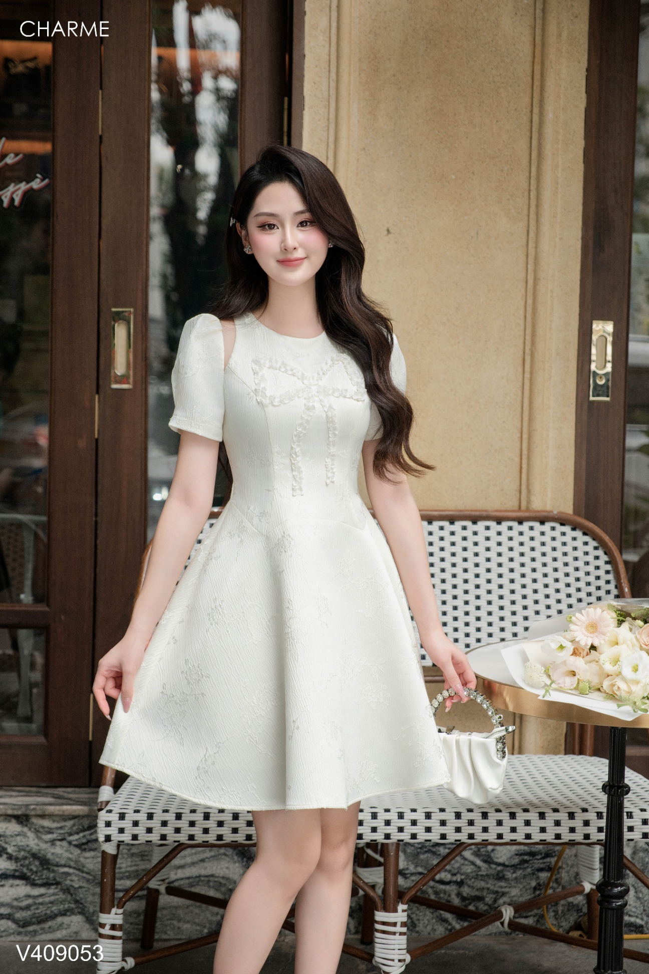 Váy xẻ vai nơ bèo_thumbnail_2