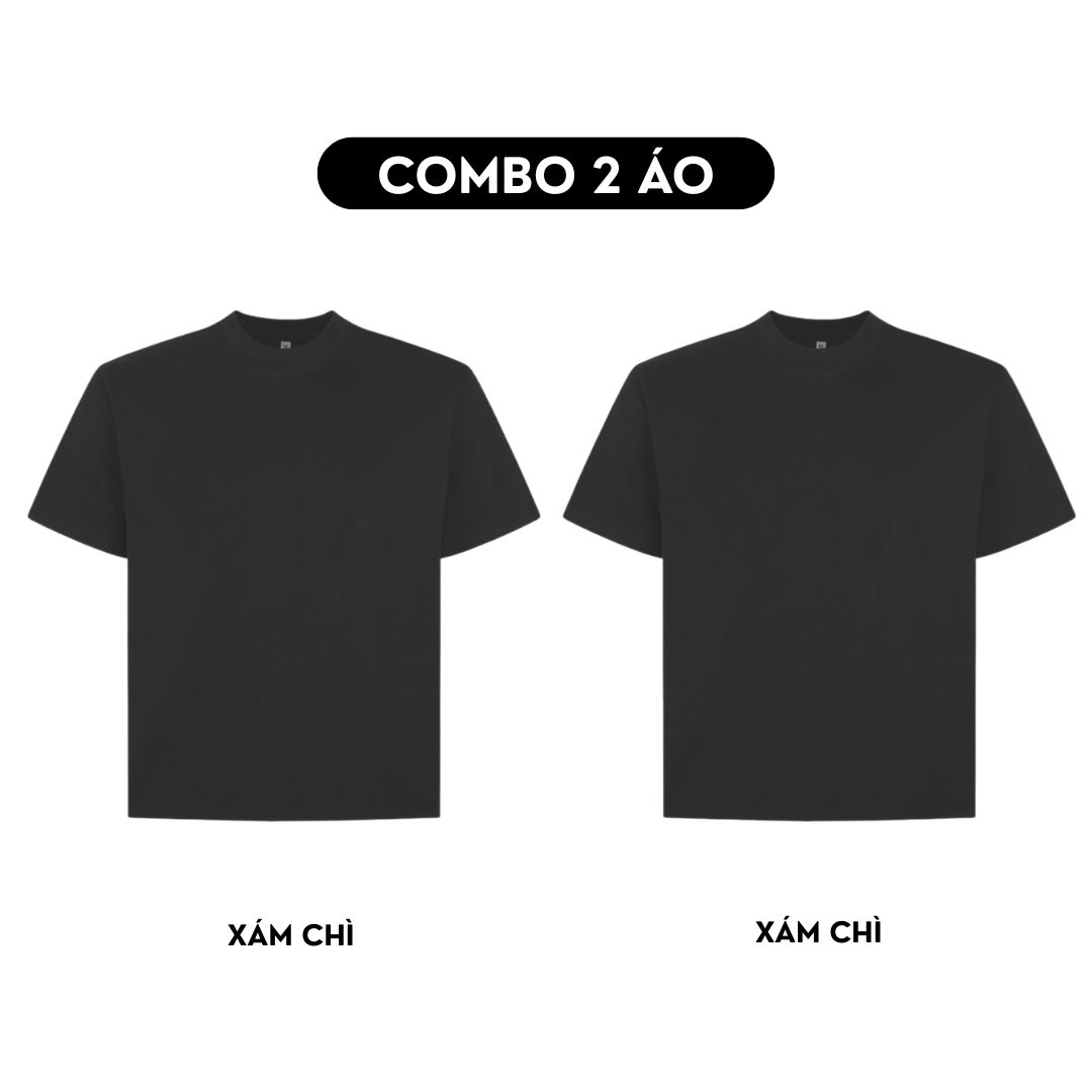 Combo 2 Áo thun trơn form boxy AXT01_thumbnail_19