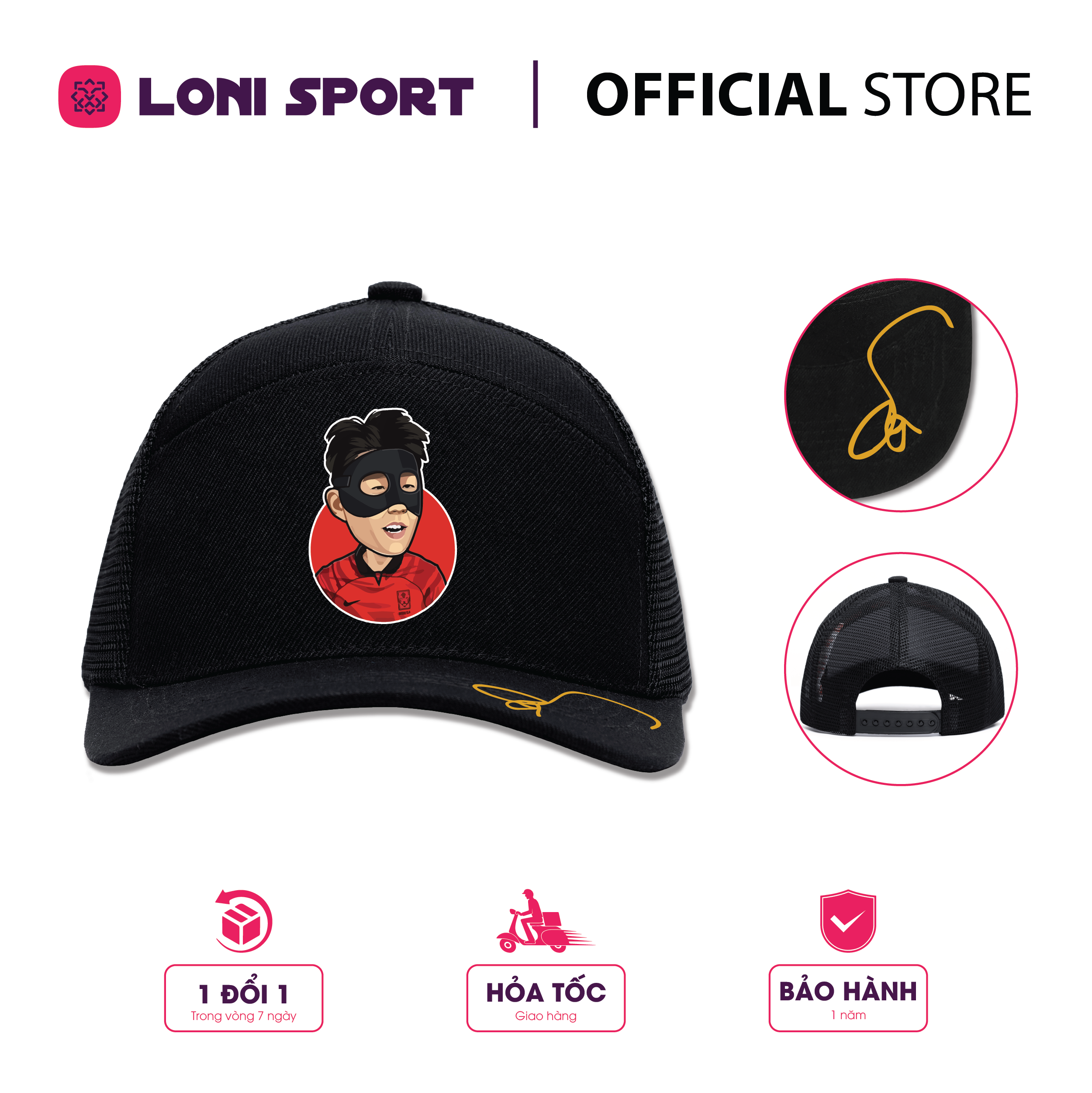 Nón lưỡi trai phối lưới - đen_thumbnail_6