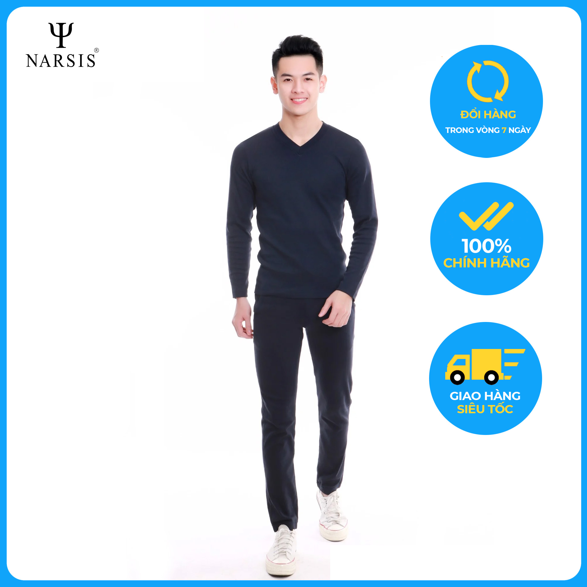 BỘ THU ĐÔNG NAM NMSET1304 NARSIS VẢI COTTON MỀM MẠI, CO GIÃN TỐT, VẢI THOẢI MÁI VẬN ĐỘNG, HÚT ẨM TỐT