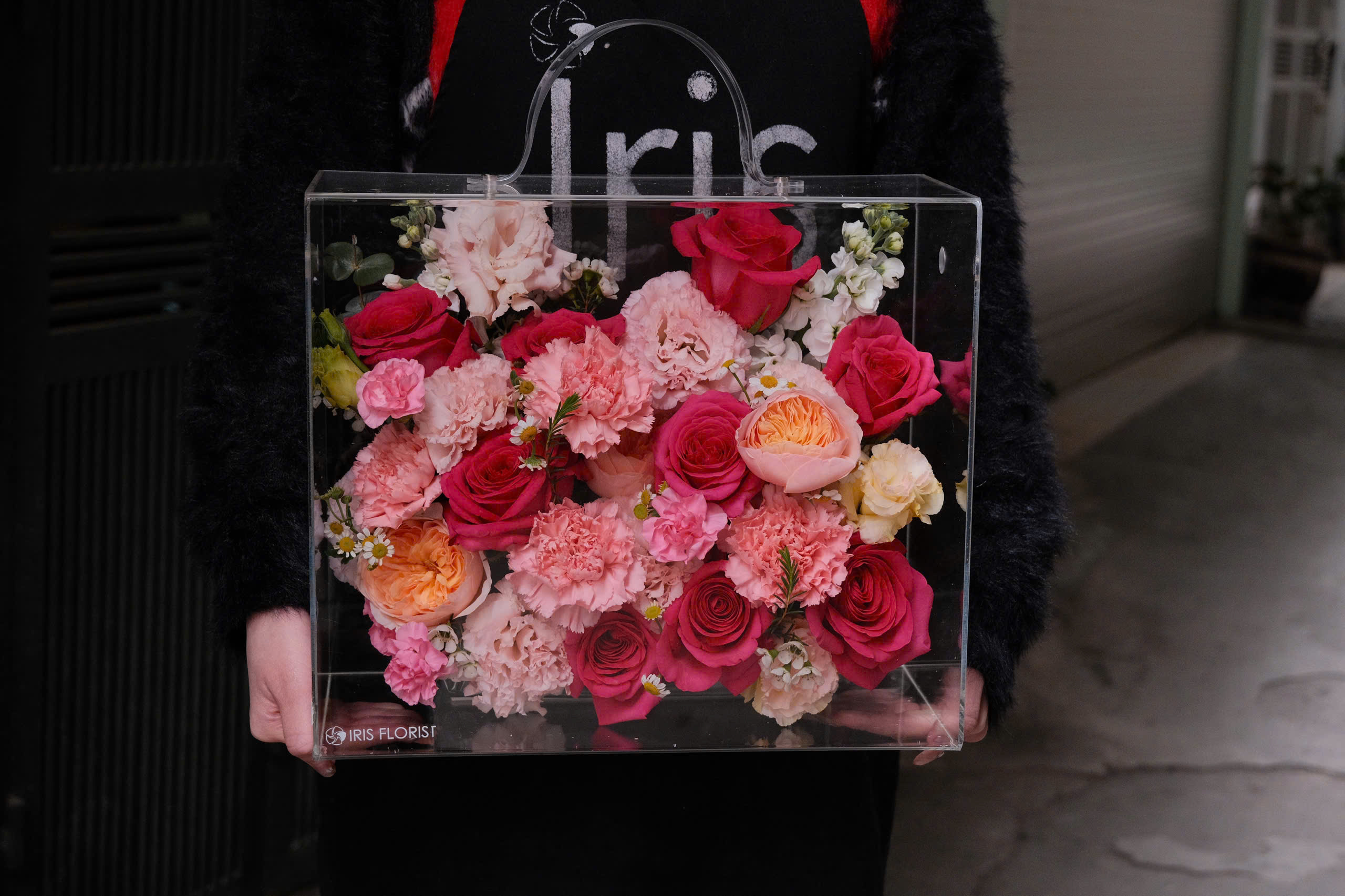 Hộp hoa kính Mica - Tone hồng Pink Floyd