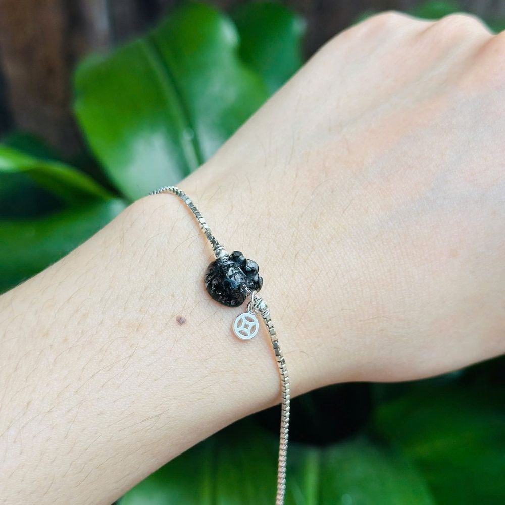 PT141 - Lắc tay bạc túi tài lộc kim tiền đá phong thủy may mắn_thumbnail_4