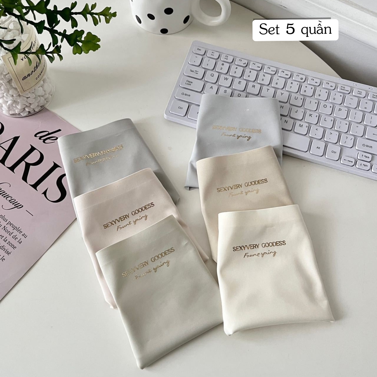 [Mã A19] Set 5 quần lót nữ Su to ko viền_thumbnail_2