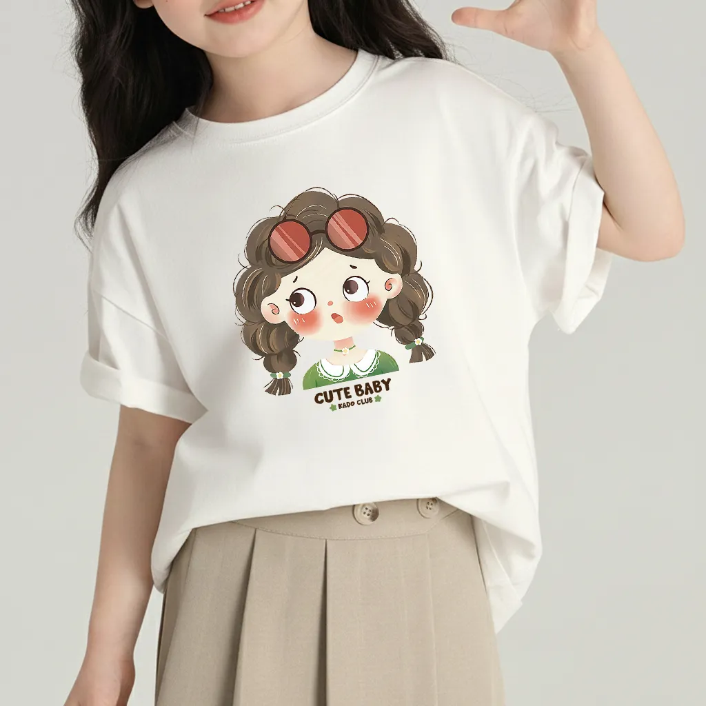 Áo thun bé gái cute baby Kado vải cotton thoáng mát thấm hút tốt thoải mái vận động in mix 2932_thumbnail_6