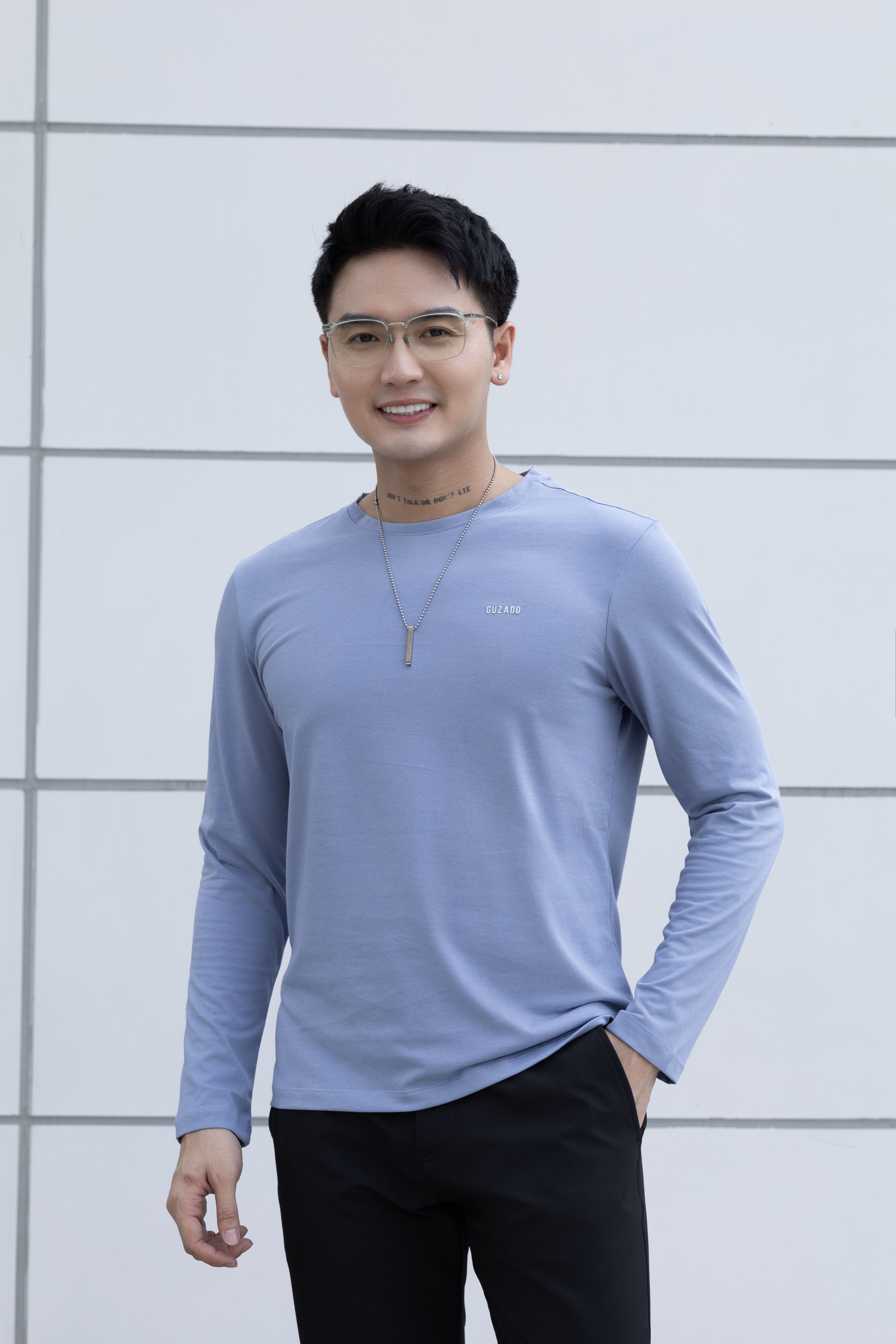 Áo Dài Tay GUZADO Cotton CVC GDT03