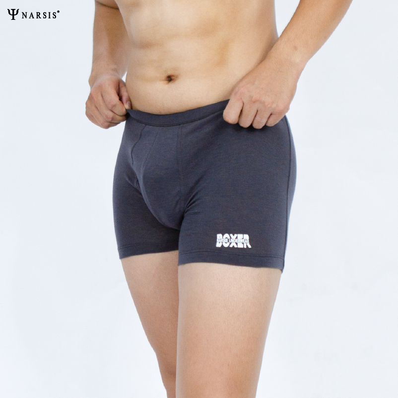 QUẦN LÓT ĐÙI / BOXER NAM NARSIS TÍM THAN - COTTON CO GIÃN 4 CHIỀU CAO CẤP BIGSIZE CÓ LỚP LÓT KHÁN..._thumbnail_0