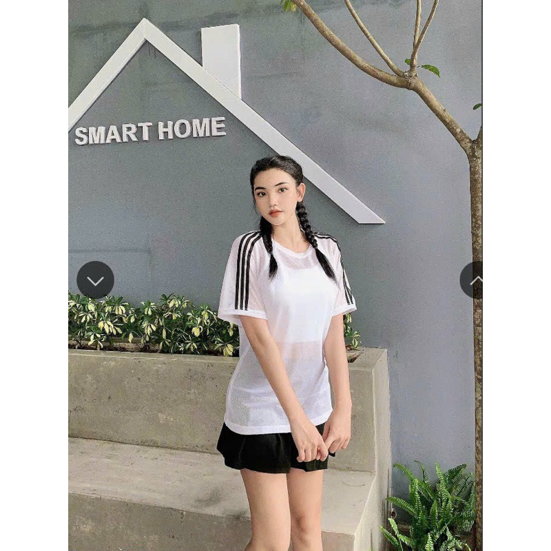 Áo Tank Thể Thao Lưới Tay Ngắn Phối 3 Sọc_thumbnail_2