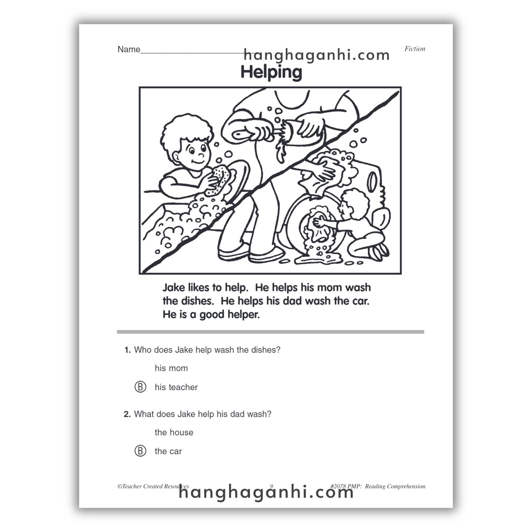 Reading Comprehension Grade K Teacher Created Resources, sách đọc hiểu lớp K_thumbnail_16