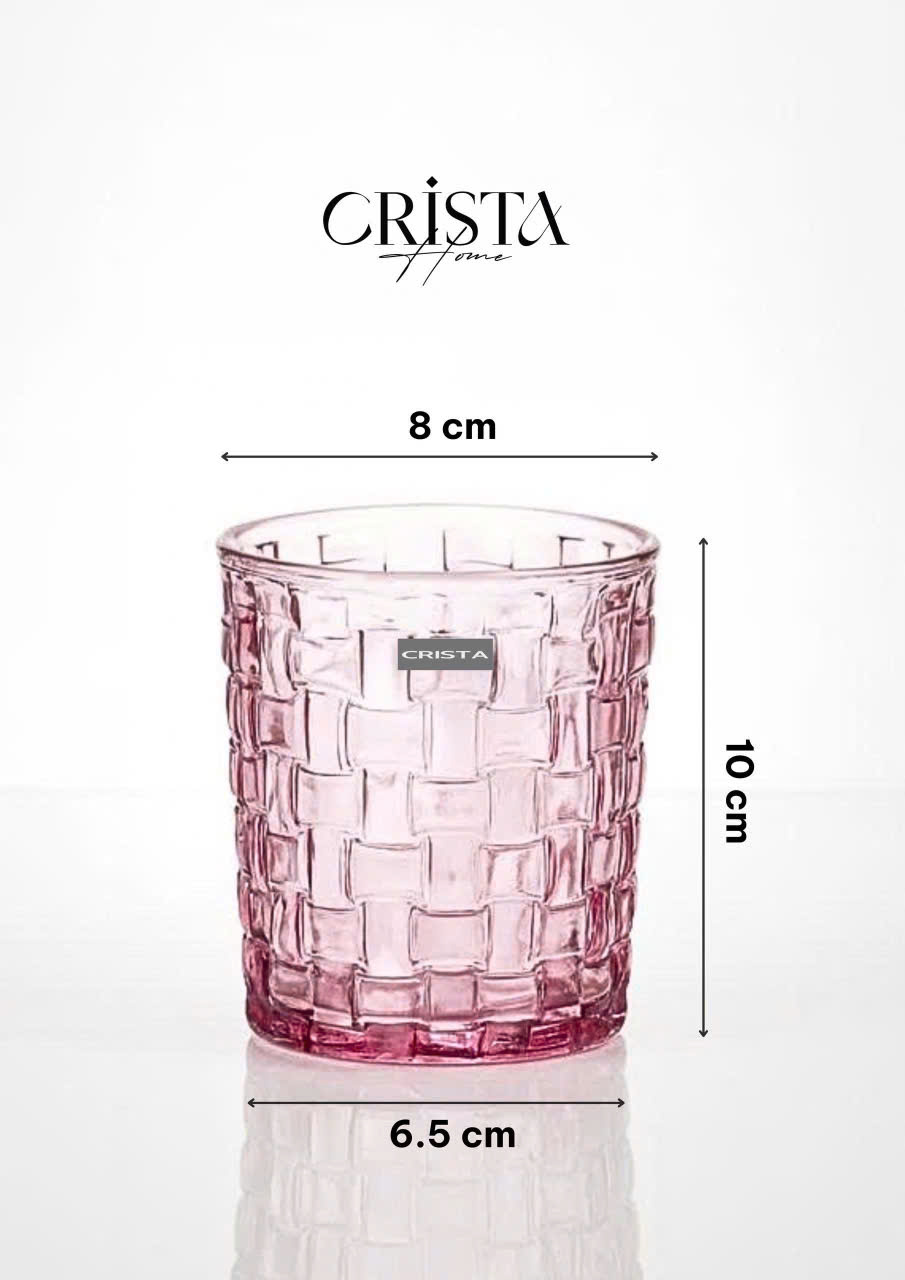 Bộ 6 cốc thủy CRISTA HOME tinh vân caro 280ml_thumbnail_68