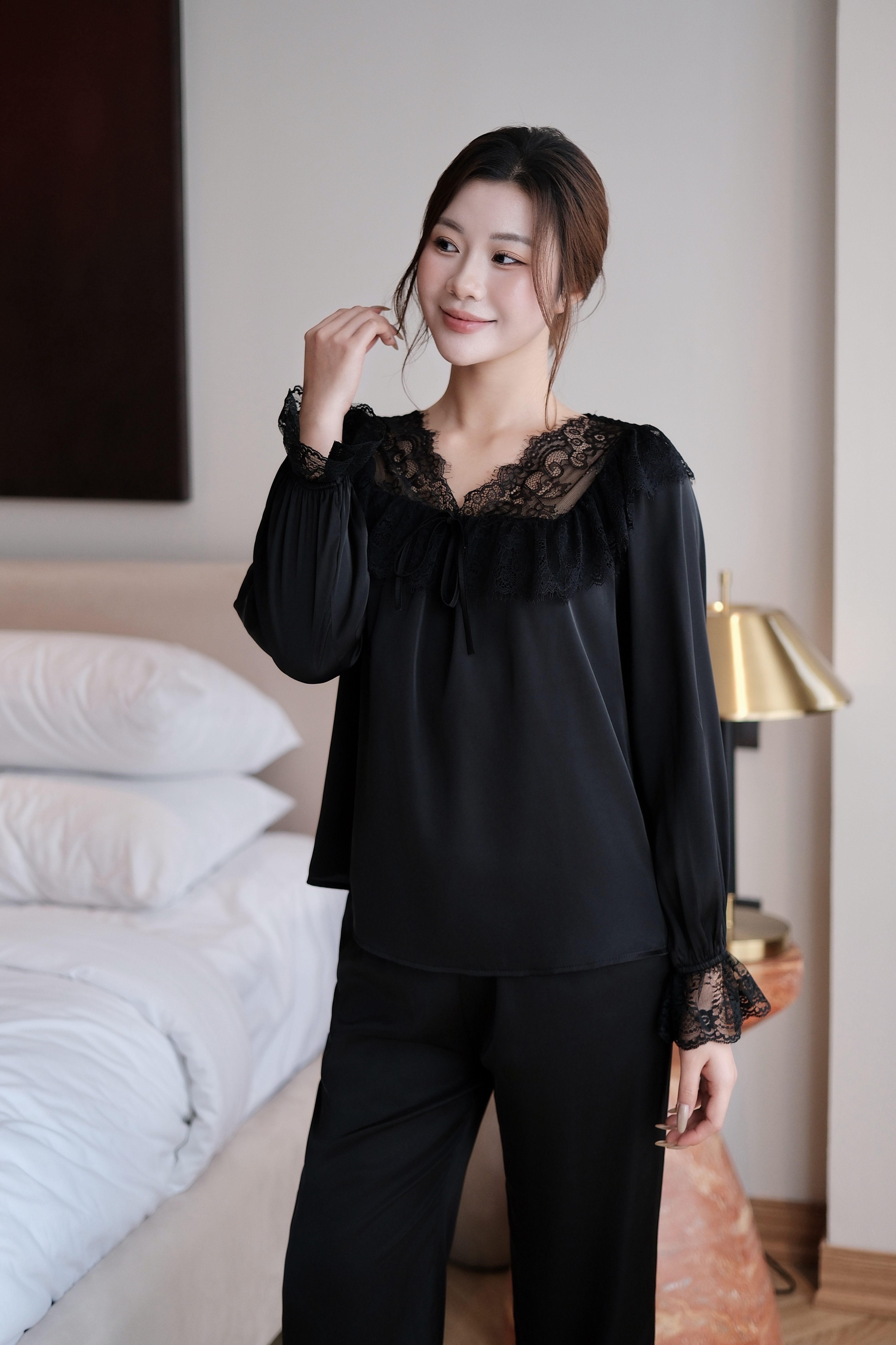 Bộ ngủ áo dài tay, quần dài BN60