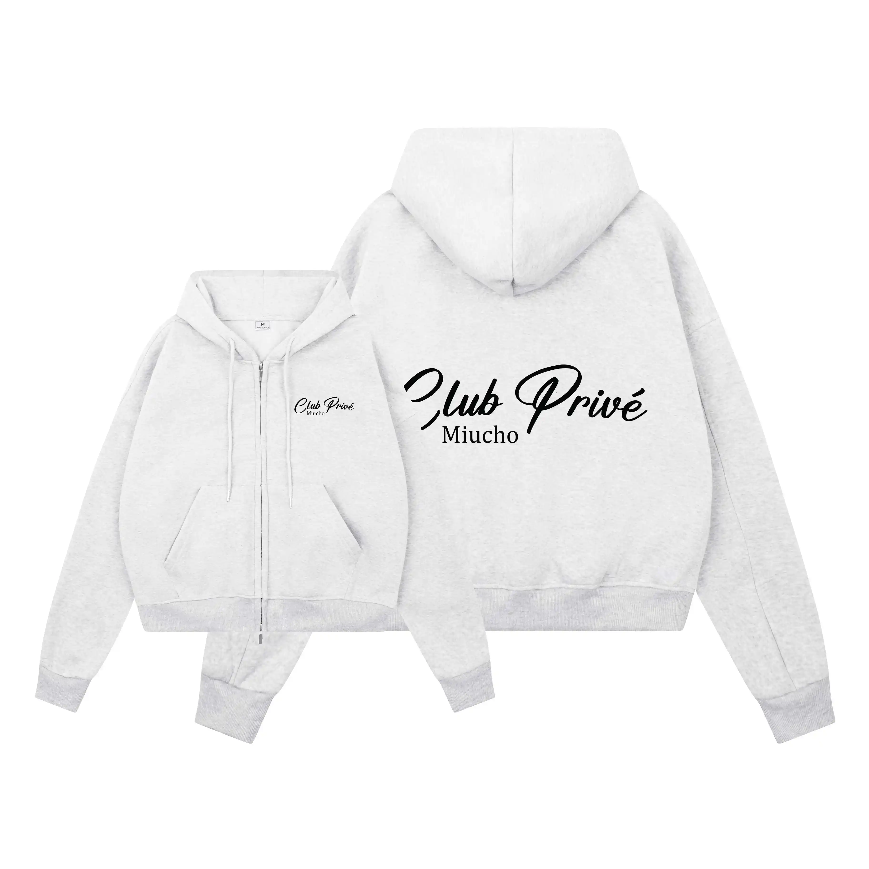 Áo khoác hoodie zip nam nữ Miucho nỉ 2 da dày dặn thoáng mát form boxy hot trend 2838_thumbnail_0