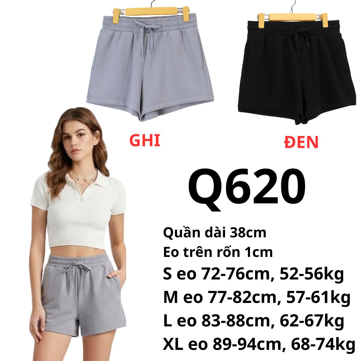Q620- Quần đùi thun