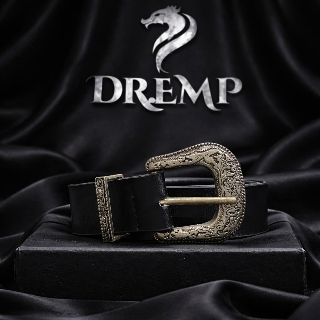 Thắt lưng kiểu khóa vàng họa tiết hoa văn