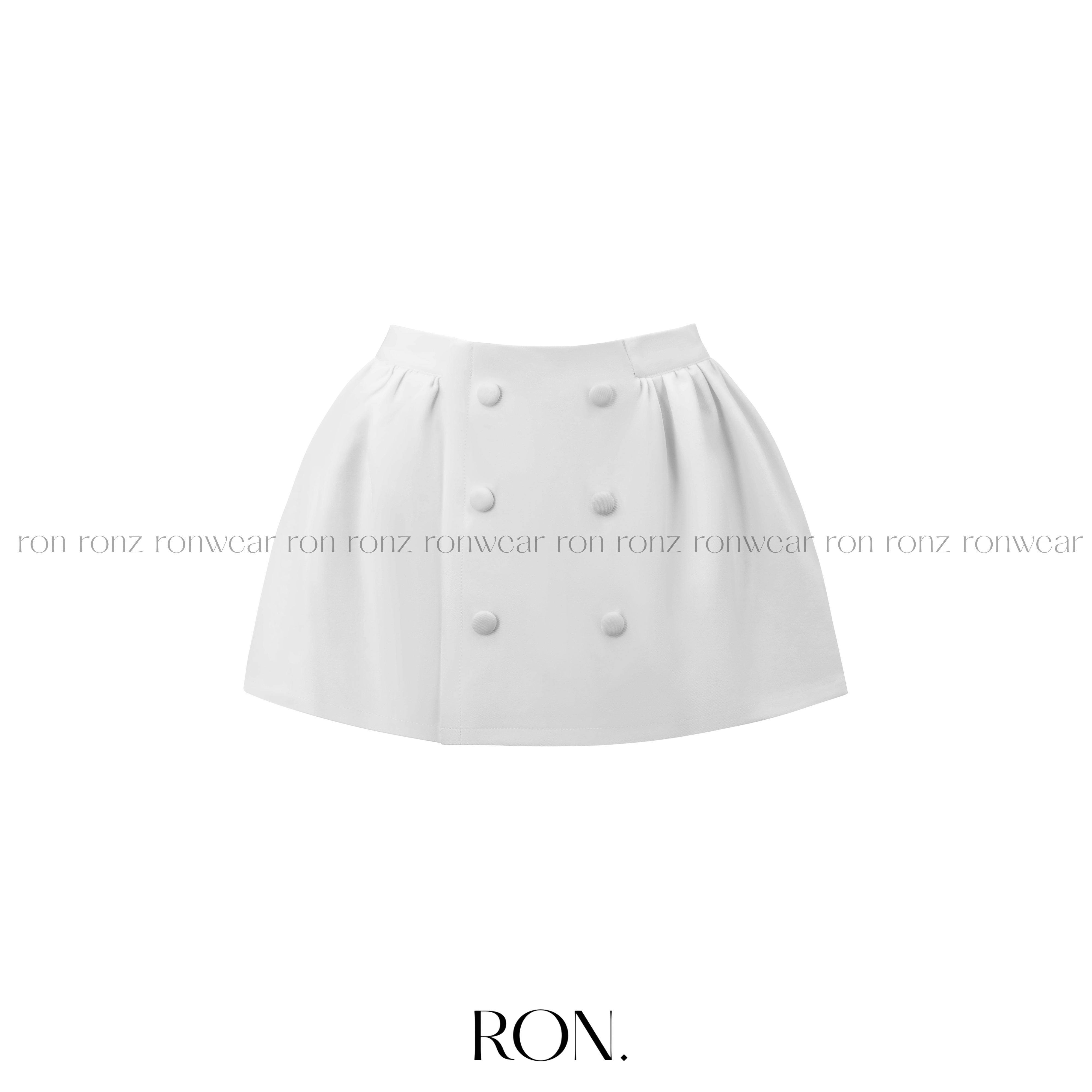 Chân váy cúc bọc