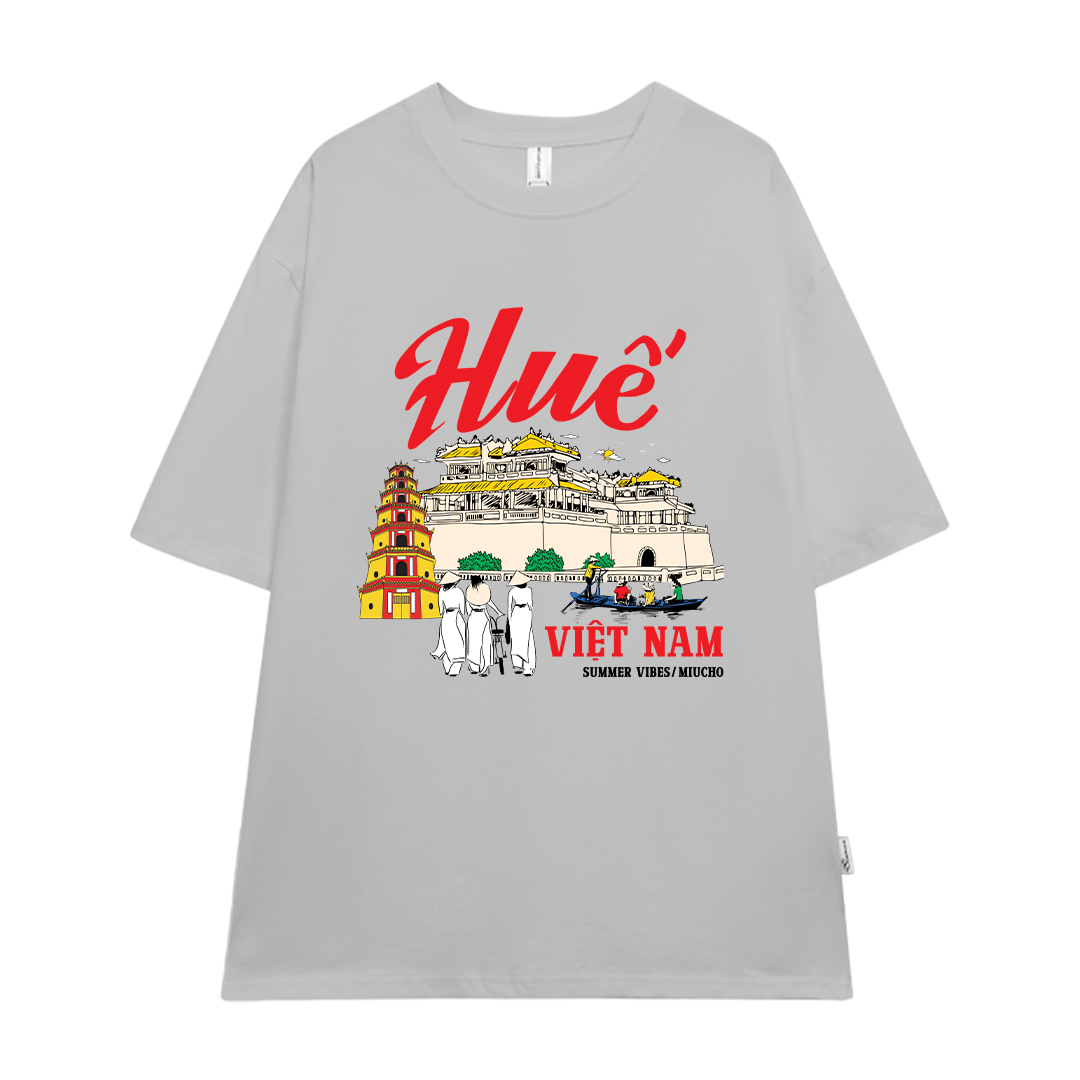 Áo thun du lịch Huế ATD1265 Miucho vải cotton thoáng mát in mix_thumbnail_16