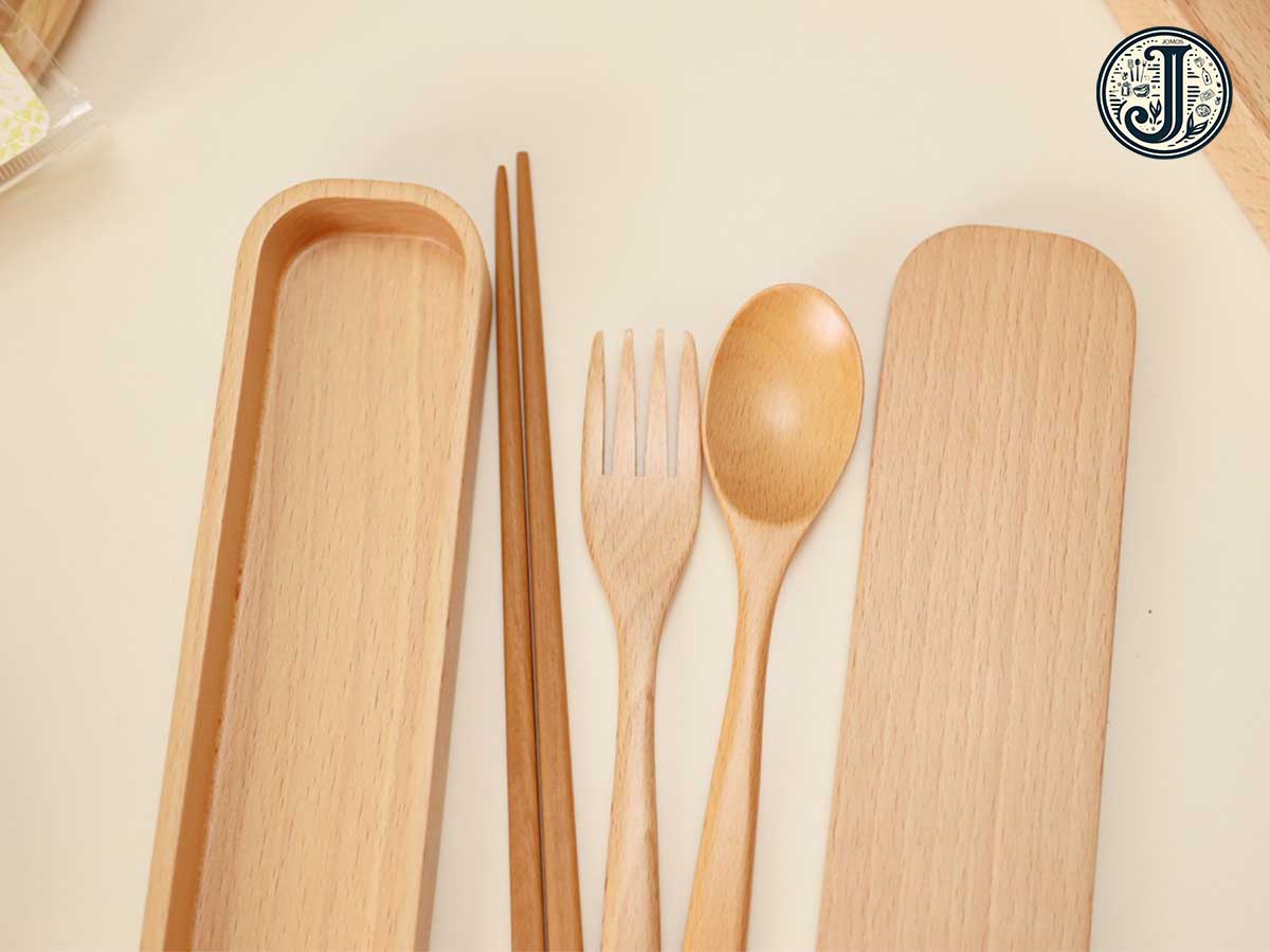 Bộ Muỗng Đũa Nĩa Gỗ Beech kèm Hộp Gỗ Đựng J000123_thumbnail_2