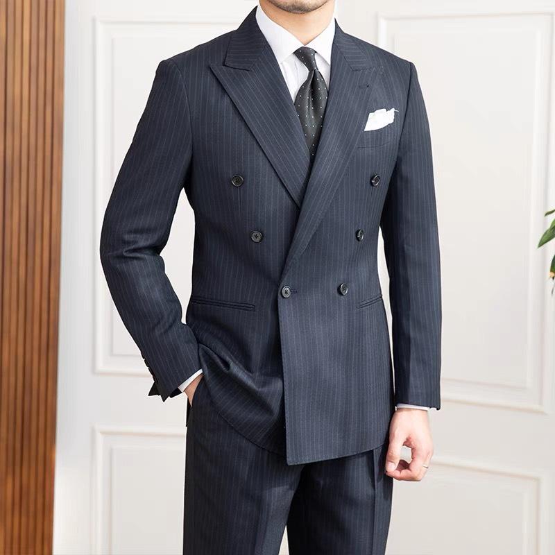 Navy Striped Suit 