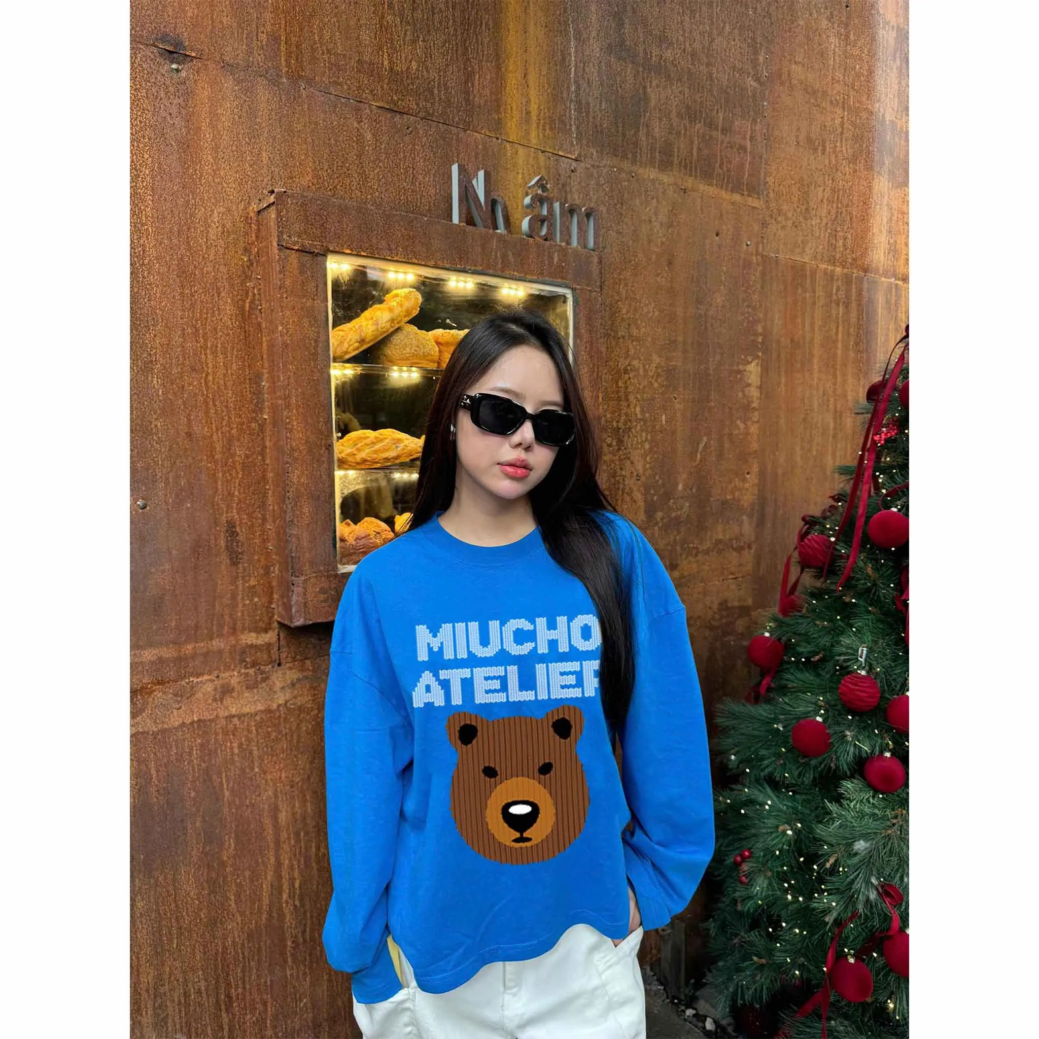 Áo thun boxy tay dài nam nữ Miucho Atelier cotton thoáng mát cổ tròn dễ phối đồ in mix 2689_thumbnail_6