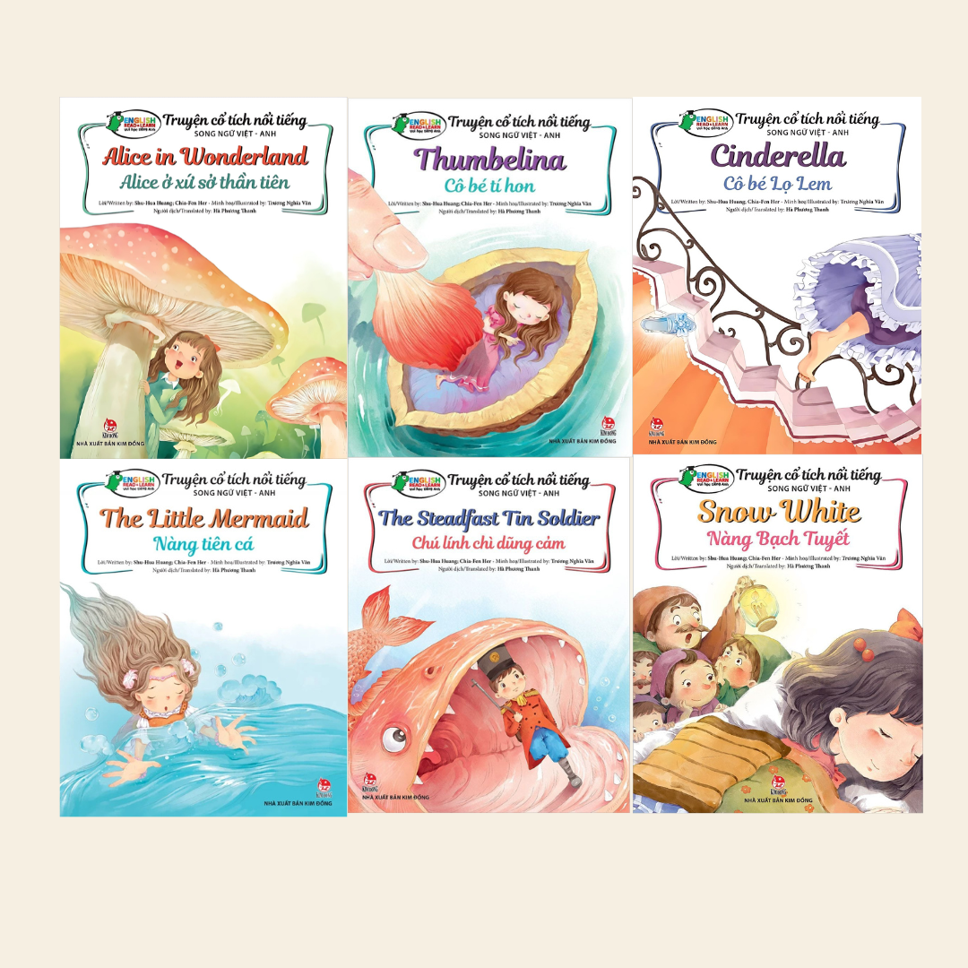 Combo Truyện cổ tích nổi tiếng - Song ngữ Việt - Anh (Bộ 6 quyển)_thumbnail_0