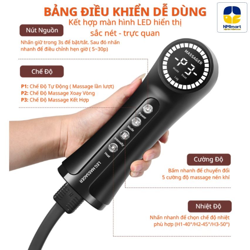 Máy Massage Chân NMIMART Khí Nén Trị Liệu Giãn Tĩnh Mạch_thumbnail_7