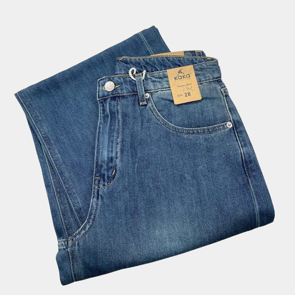 Quần Jean ống rộng Basic Túi trơn_thumbnail_4