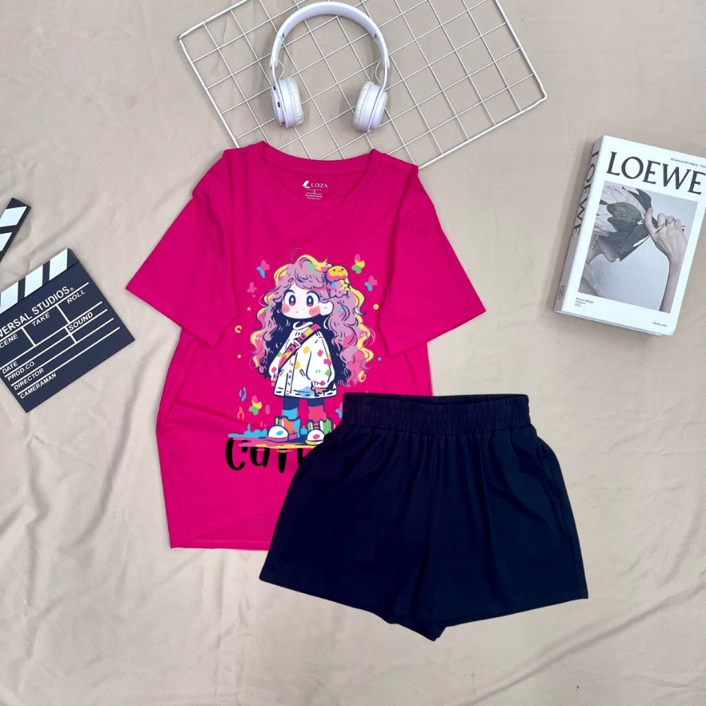 [Form rộng] Set đồ nữ mùa hè  in hình 'Cô Gái Cute Girl' - LOZA BP359-SB359_thumbnail_0