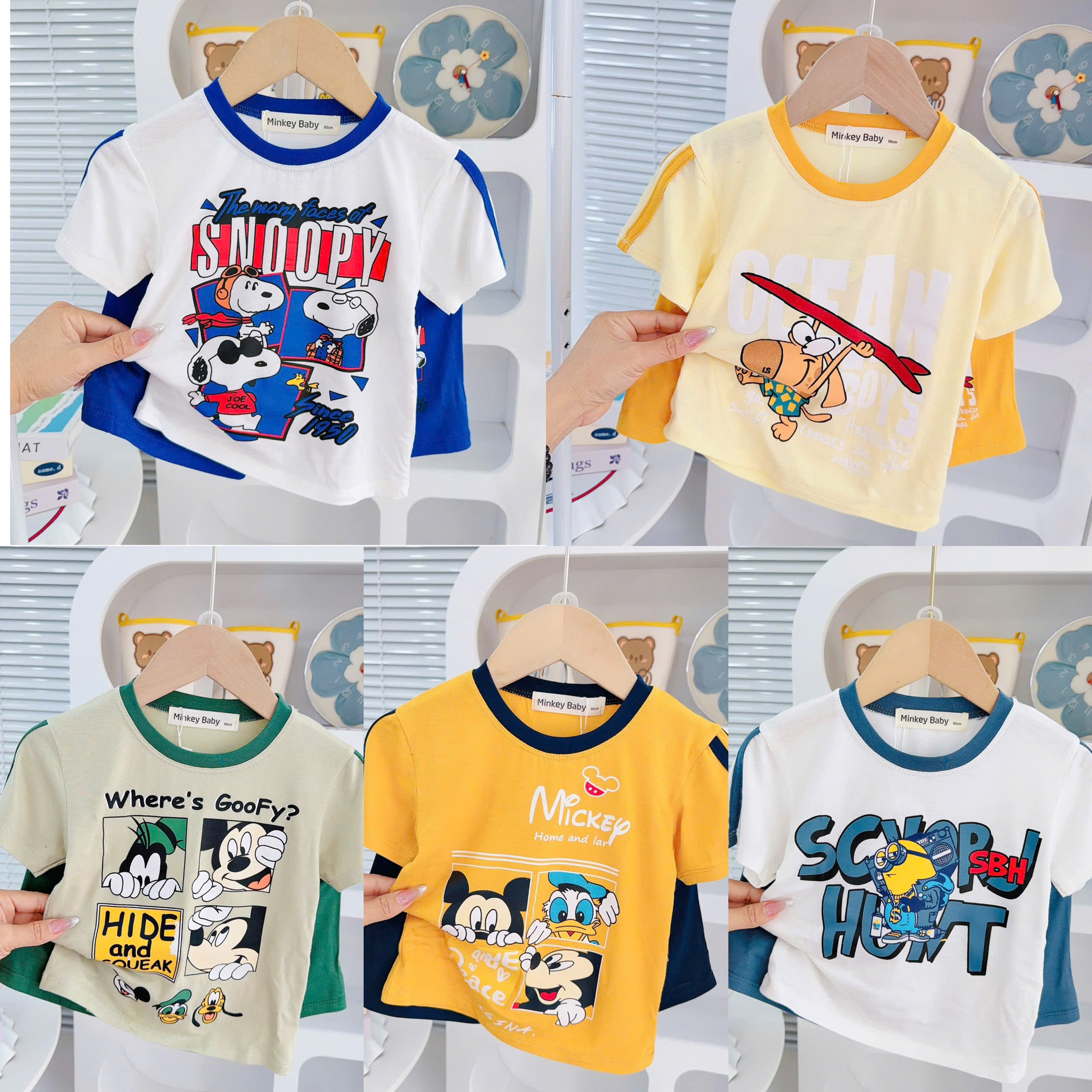 K29 BỘ CỘC MINKEY HOẠT HÌNH PHỐI CỔ - A003.135