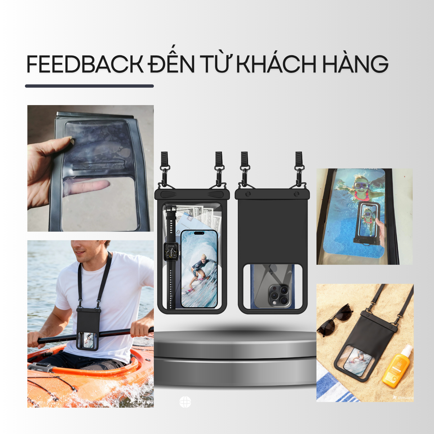 T-ECO SHOP Túi Chống Nước Điện Thoại 8.9 inch Full Màn – Chụp Ảnh, Quay Video Dưới Nước, Đi Biển Bơi Lội_thumbnail_6
