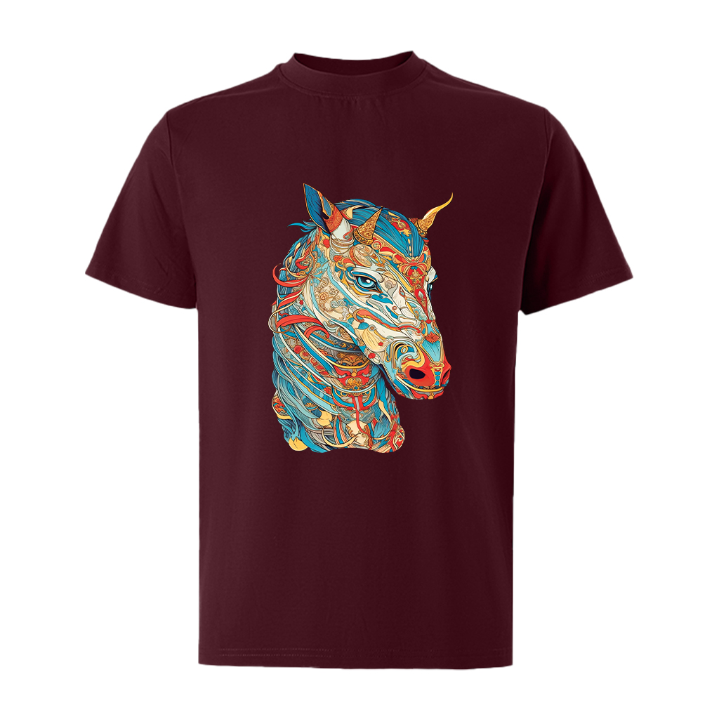 Áo thun nam form rộng 12 con giáp tuổi Ngọ ATD483 Miucho Iconic cotton cổ tròn in graphic_thumbnail_18