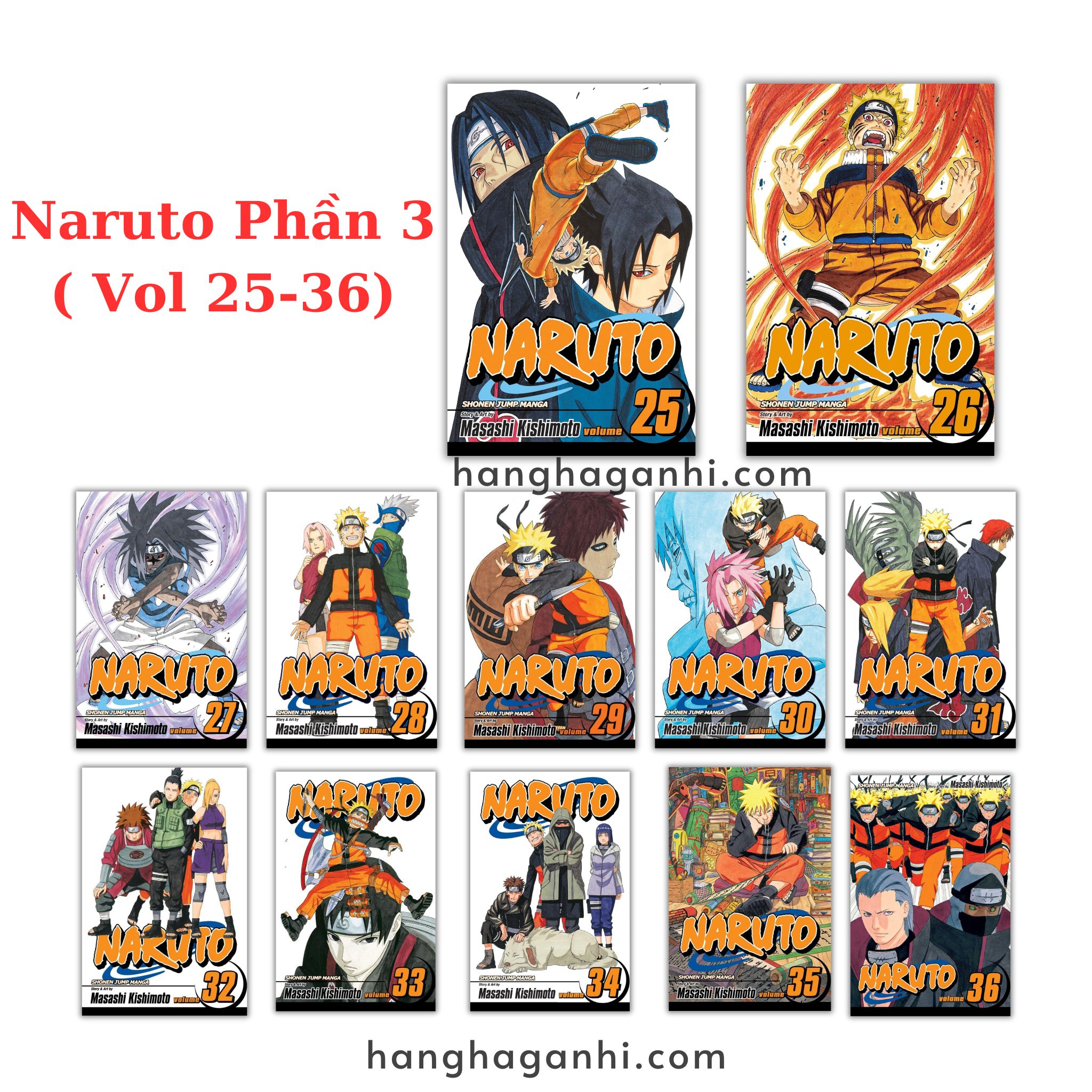 [TIẾNG ANH] - Truyện Tranh Manga Naruto Phần 3 (Volume 25-36)