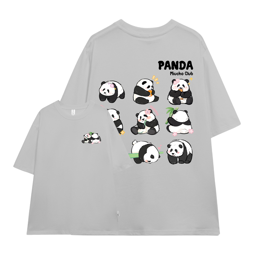 Áo thun Gấu trúc panda dễ thương form rộng local brand ATD1221 Miucho tay ngắn vải cotton thoáng mát cổ tròn in mix_thumbnail_13