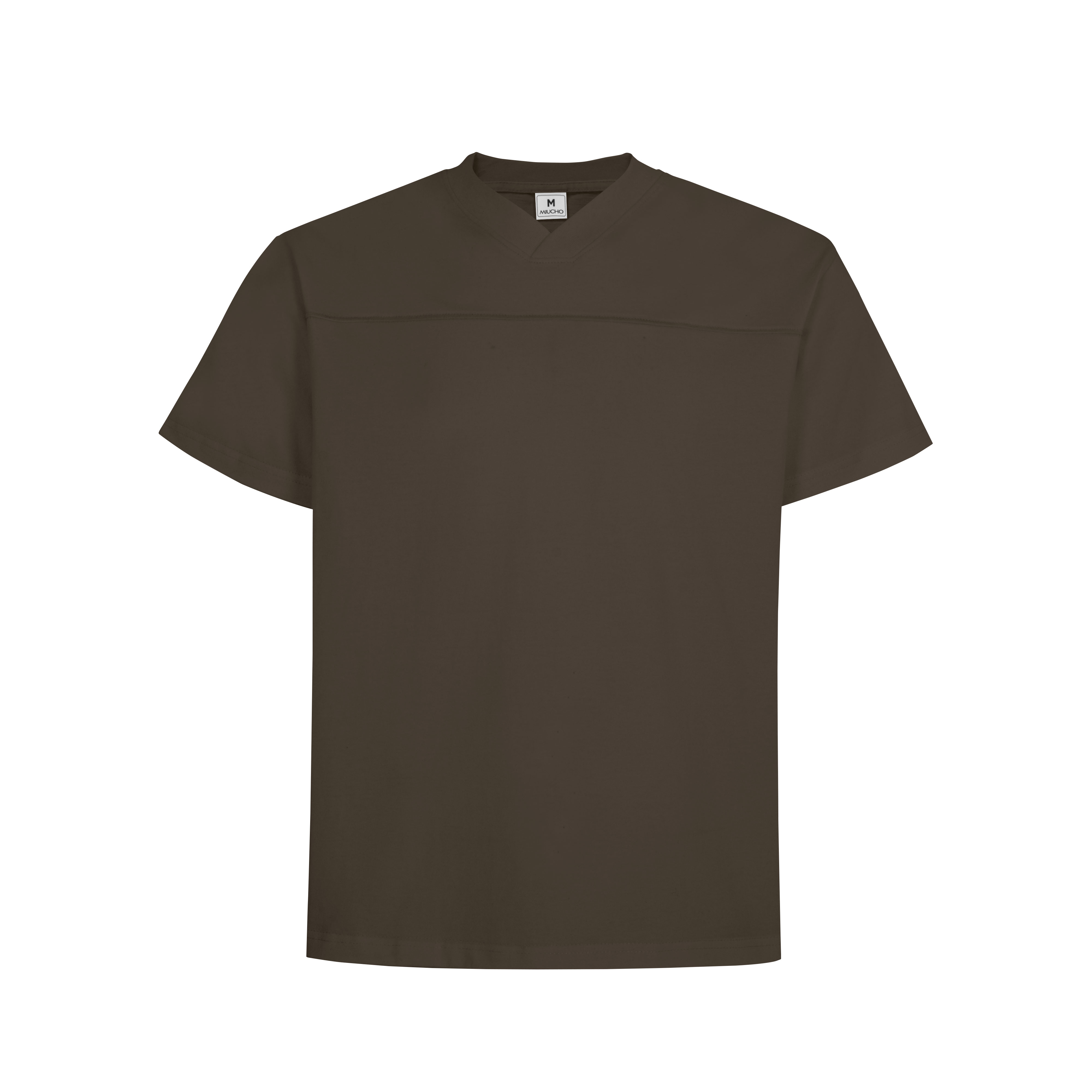 Áo thun form rộng cổ tim Miucho AT00038 vải 2c 240gsm_thumbnail_7