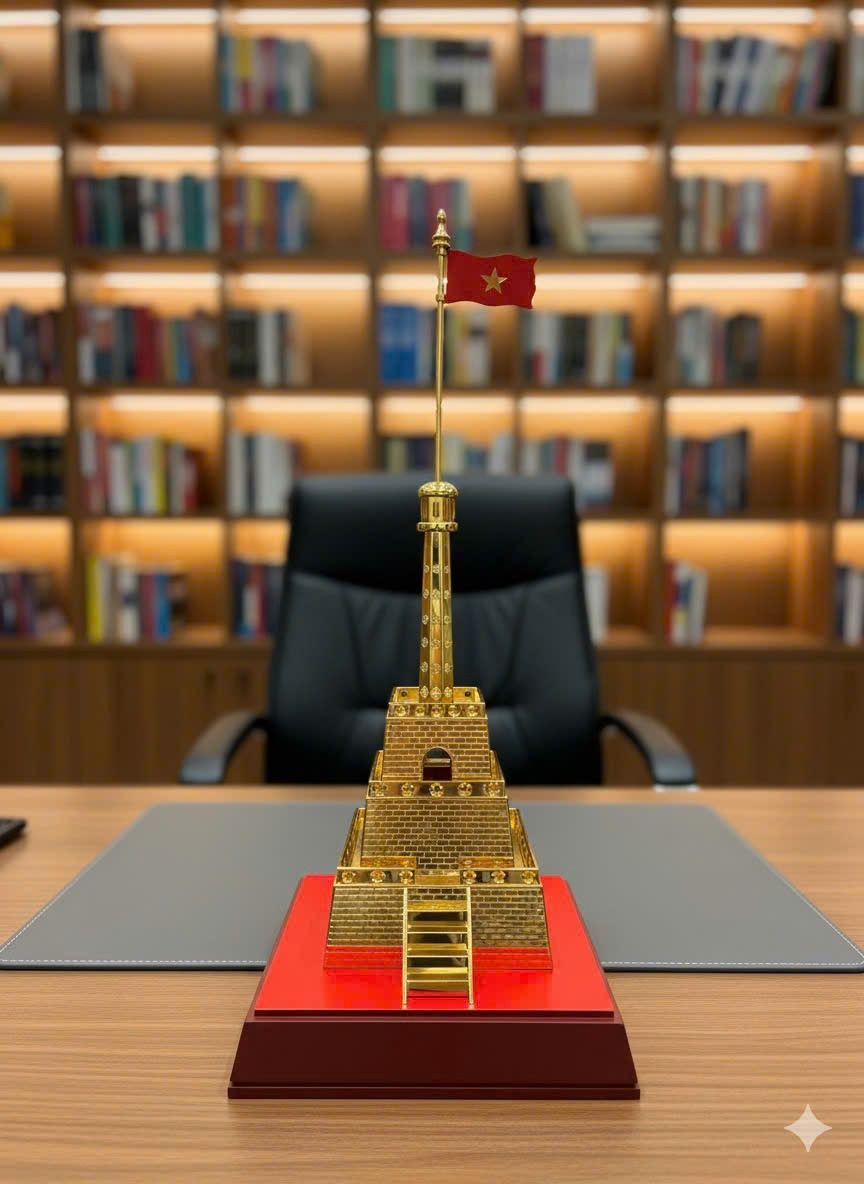 Cột cờ bằng đồng mạ vàng 24k Cột cờ Hà Nội bằng đồng mạ vàng 24k