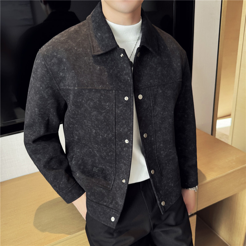 PA17 – Áo khoác len nam mùa đông cao cấp, ve áo thời trang, dáng đứng