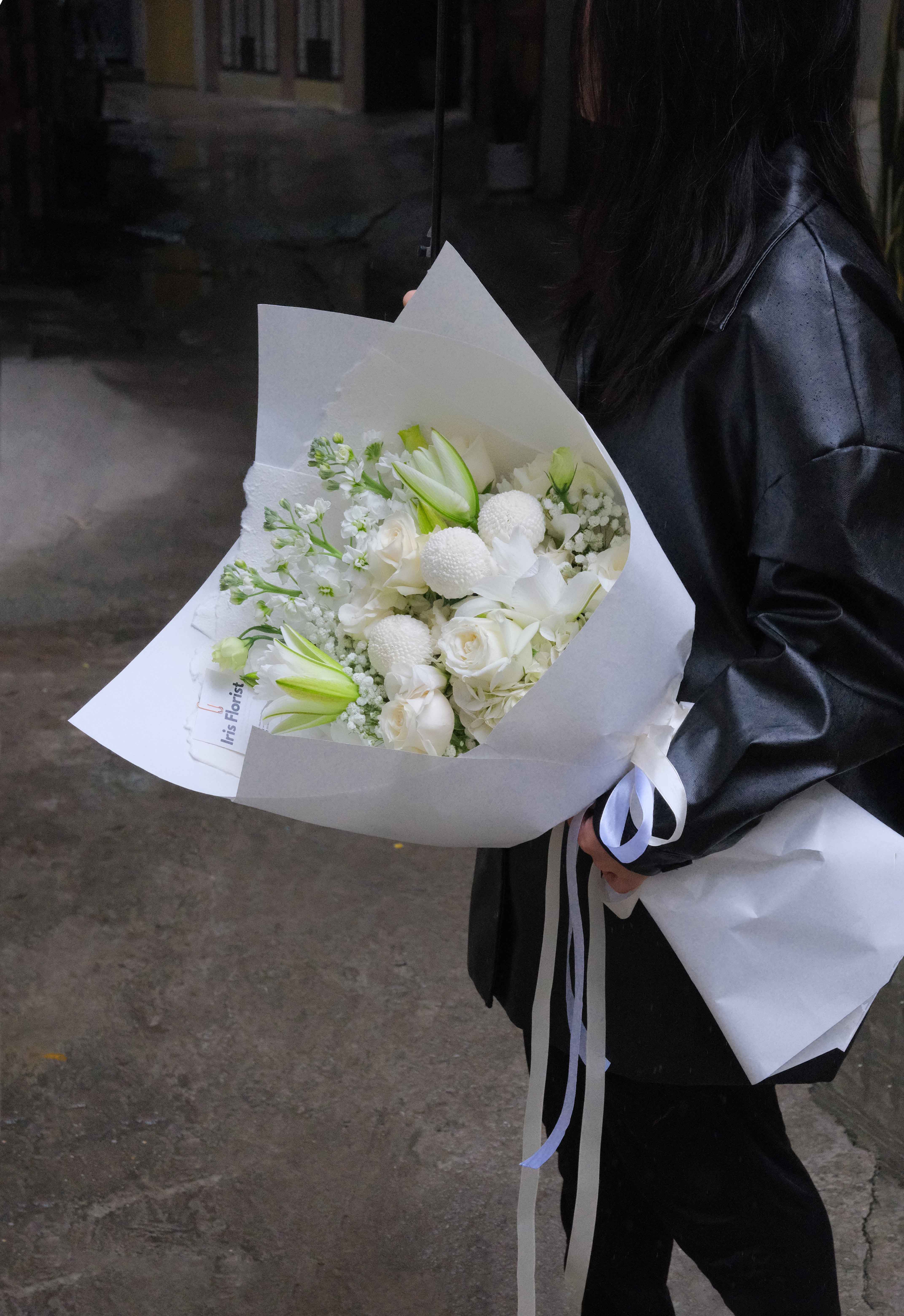 Bó hoa Ly trắng mix - Size L_thumbnail_2