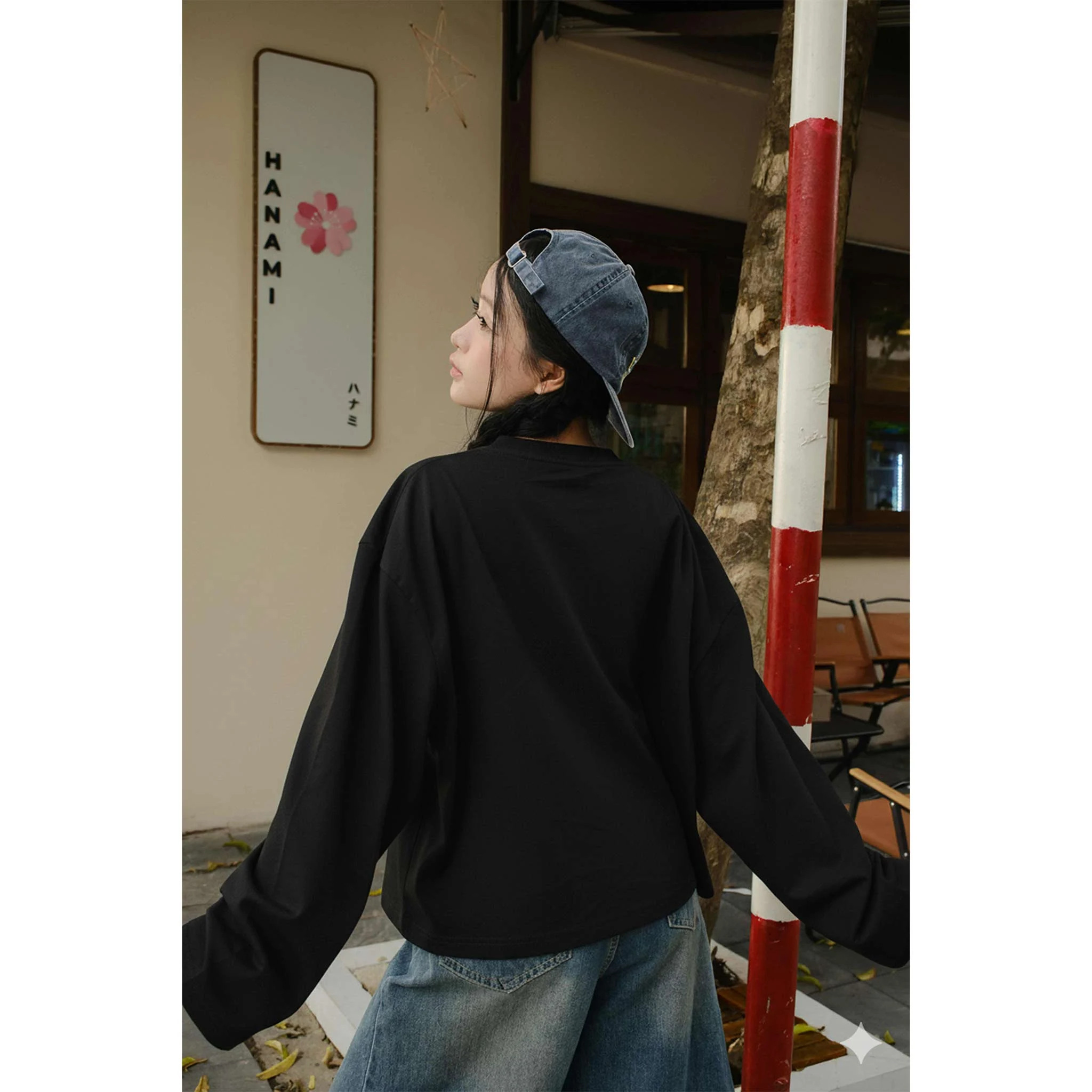 Áo thun boxy nữ tay dài Miucho cotton 2 chiều dày dặn thoáng mát hình ngựa 26 in mix 2787_thumbnail_8