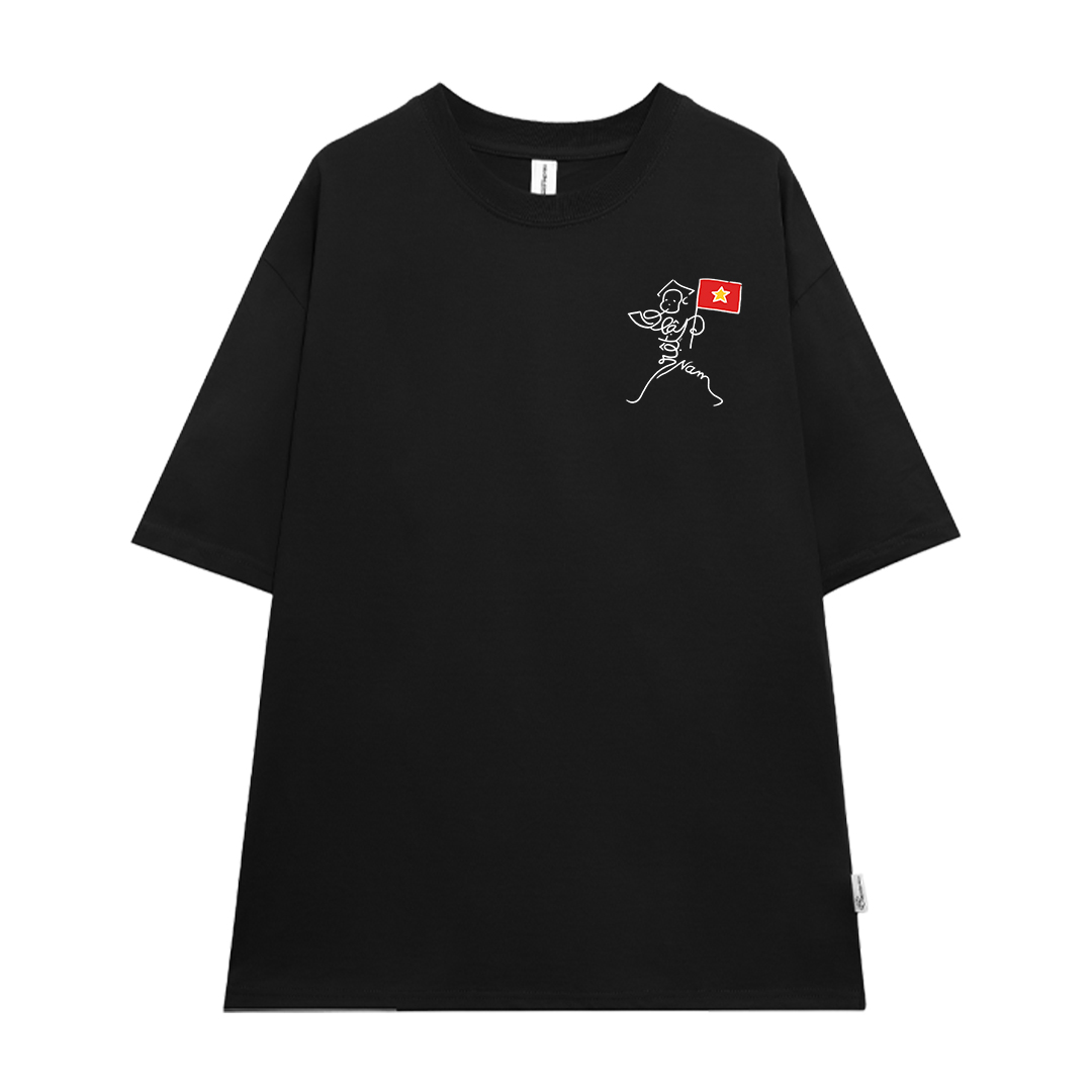 Áo thun Việt Nam tôi yêu form rộng 2117 Miucho cổ tròn vải cotton 4c 220gsm thoáng mát in artwork_thumbnail_12