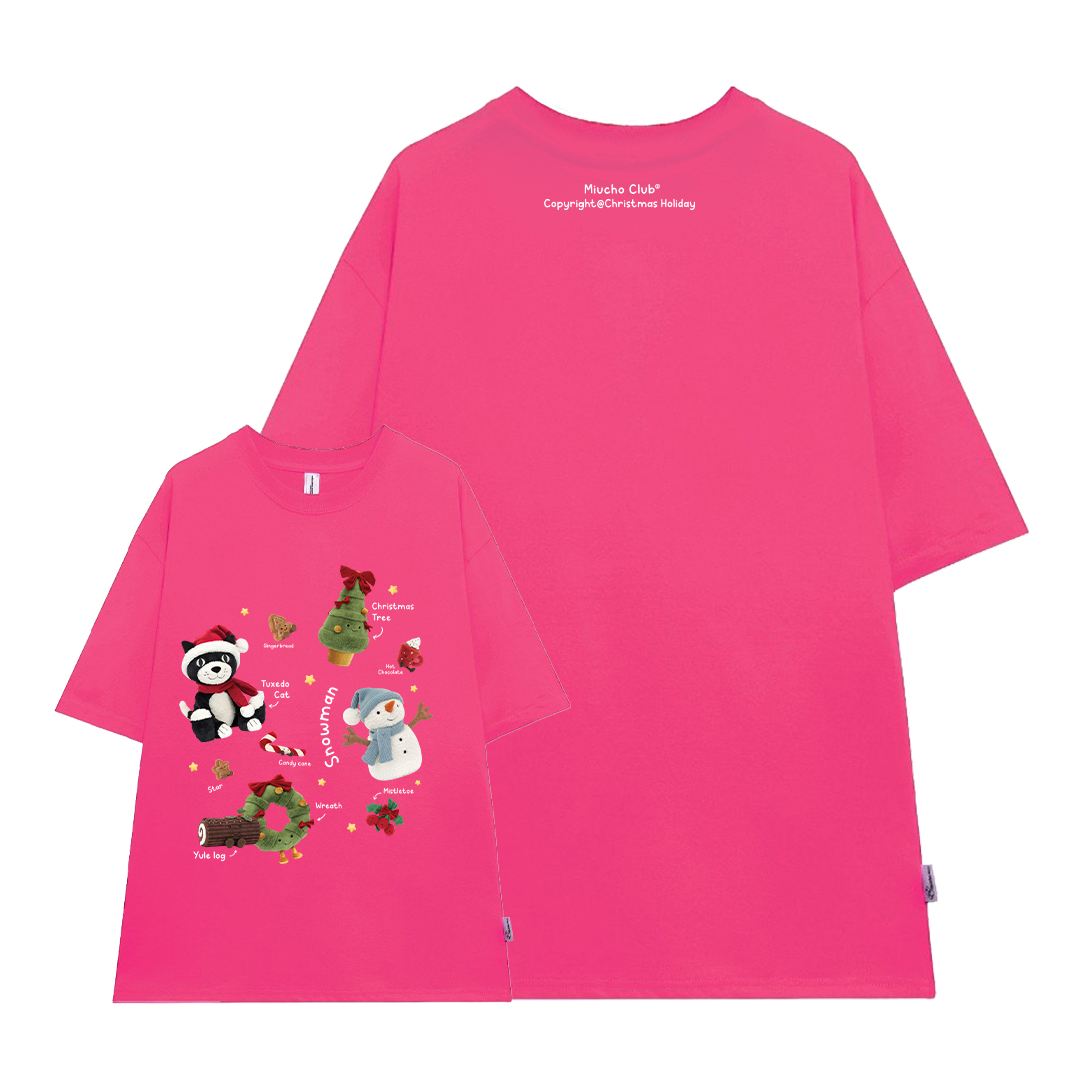 Áo thun nữ giáng sinh noel form rộng chất vải cotton 4 chiều thoáng mát ATD1715 Miucho in mix_thumbnail_13