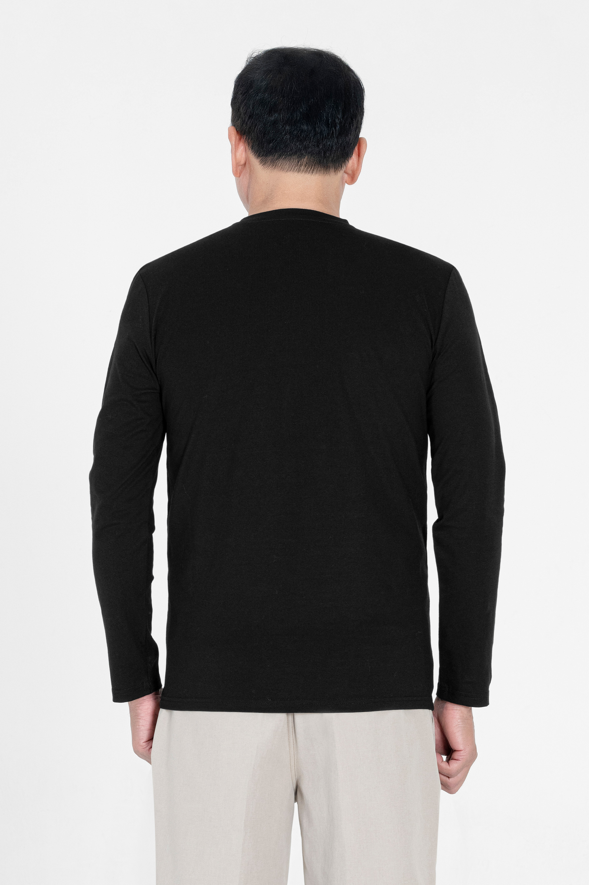 Áo Thun Dài Tay Cổ Tròn Trung Niên ANCHI Chất Liệu Cotton_thumbnail_2