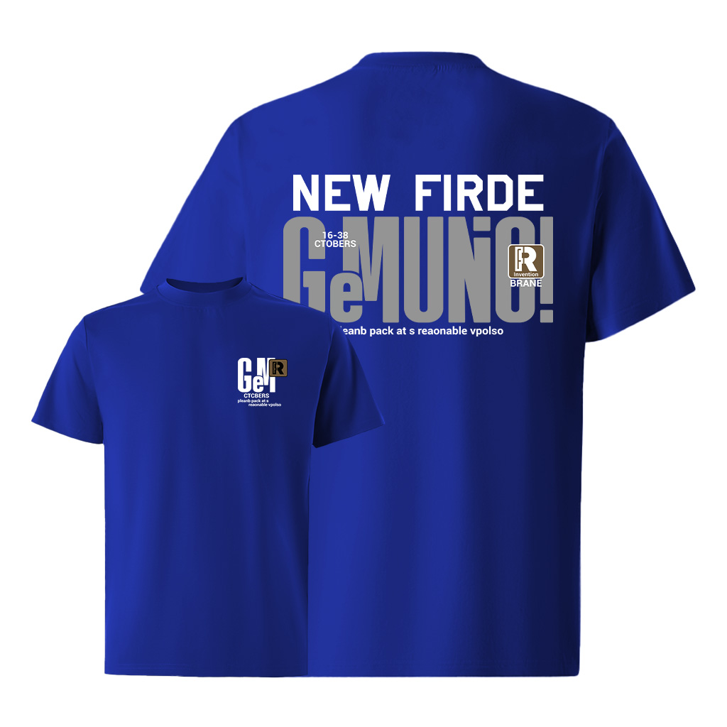 Áo thun nam form rộng ATD322 Miucho Iconic cotton cổ tròn in typography_thumbnail_16