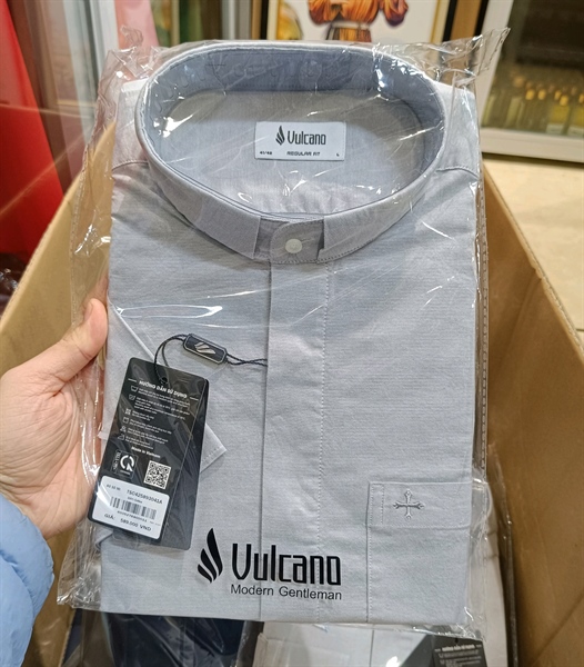 Áo sơ mi dài tay xám size L Vulcano