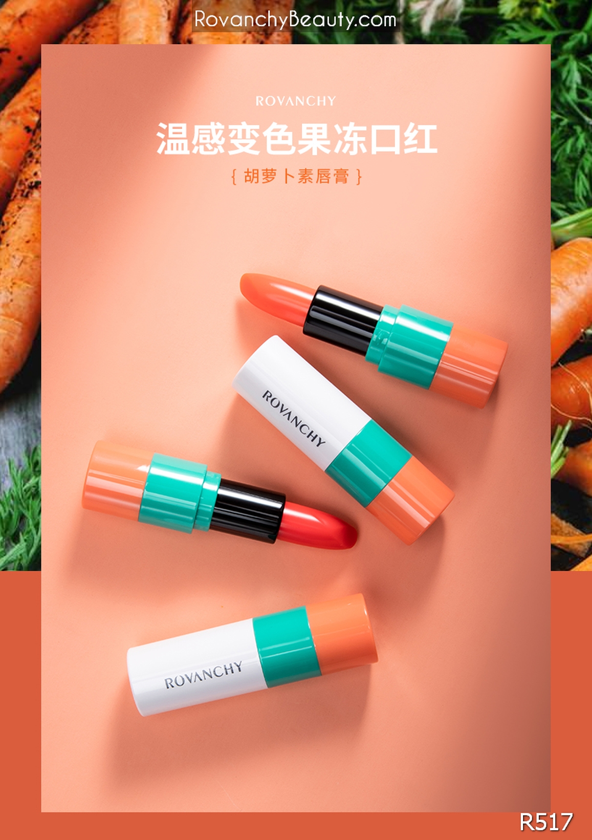 Son dưỡng môi ROVANCHY chiết xuất tự nhiên - Chống nứt nẻ, lên màu tự nhiên, an toàn cho bà bầu R517_thumbnail_16