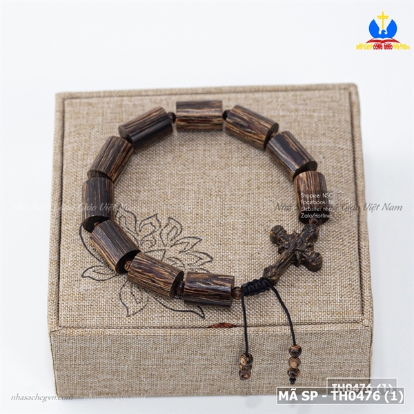 Vòng mân côi gỗ trầm khúc sánh chìm 10ly dây rút_thumbnail_1