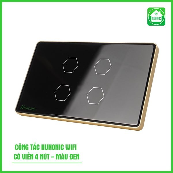 Công Tắc Hunonic Wifi Hình Chữ Nhật - 4 Nút_thumbnail_0
