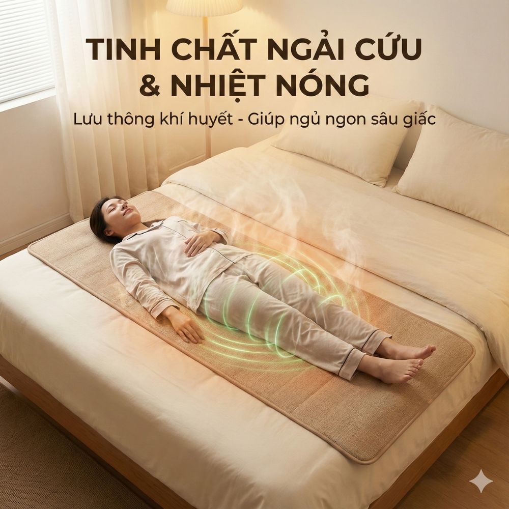 Thảm Chườm Nóng Ngải Cứu Đông Y Kachi MK421 - Giảm Đau Lưng, Vai Gáy Nhanh Chóng Tại Nhà