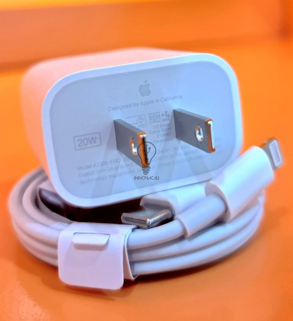 🔌 Cargador 20W Completo Tipo C - Lightning (1 Metro)