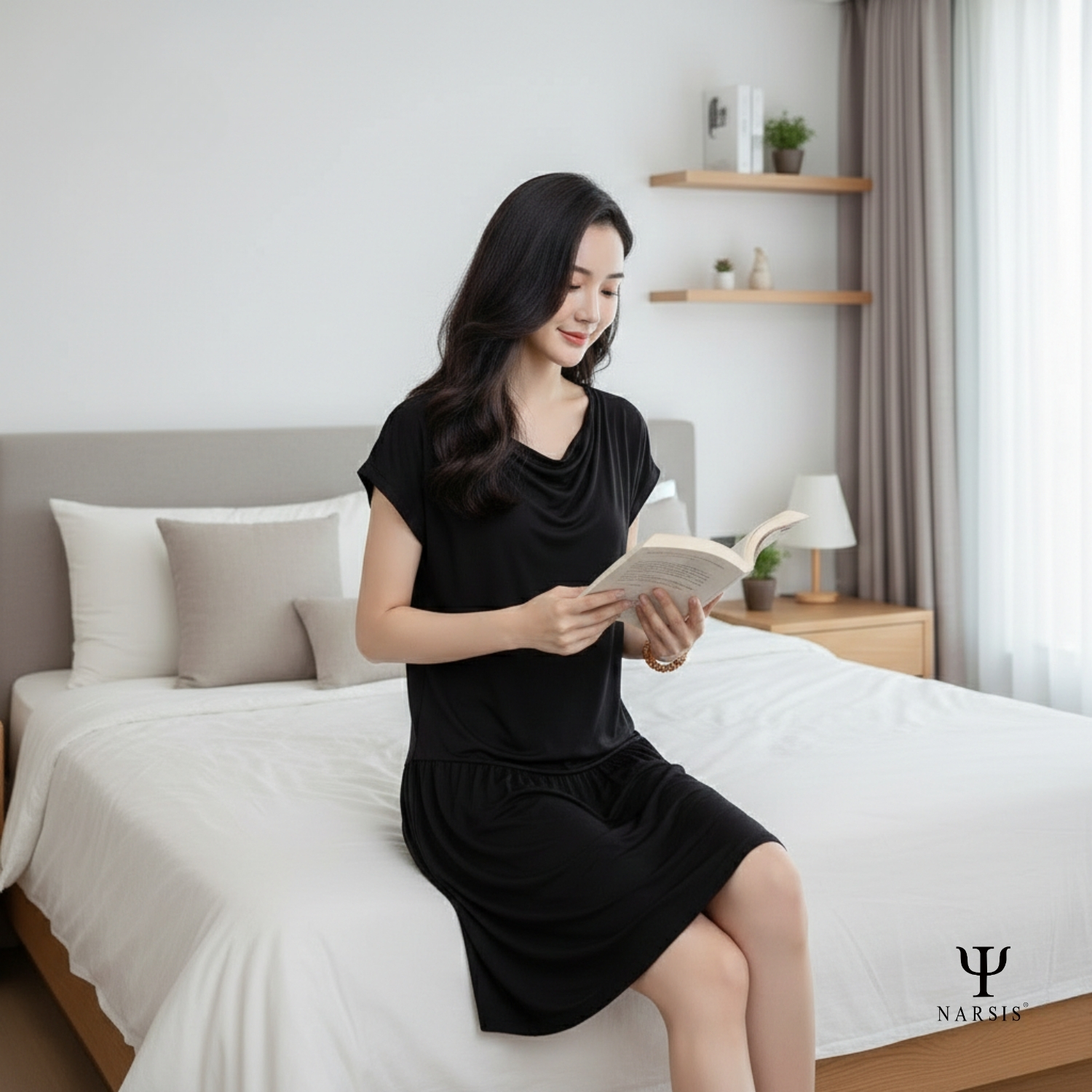 VÁY NỮ NEW1126 NARSIS CHẤT LIỆU THOÁNG MÁT, DỄ CHỊU, THOẢI MÁI CẢ NGÀY, DỄ VẬN ĐỘNG_thumbnail_3