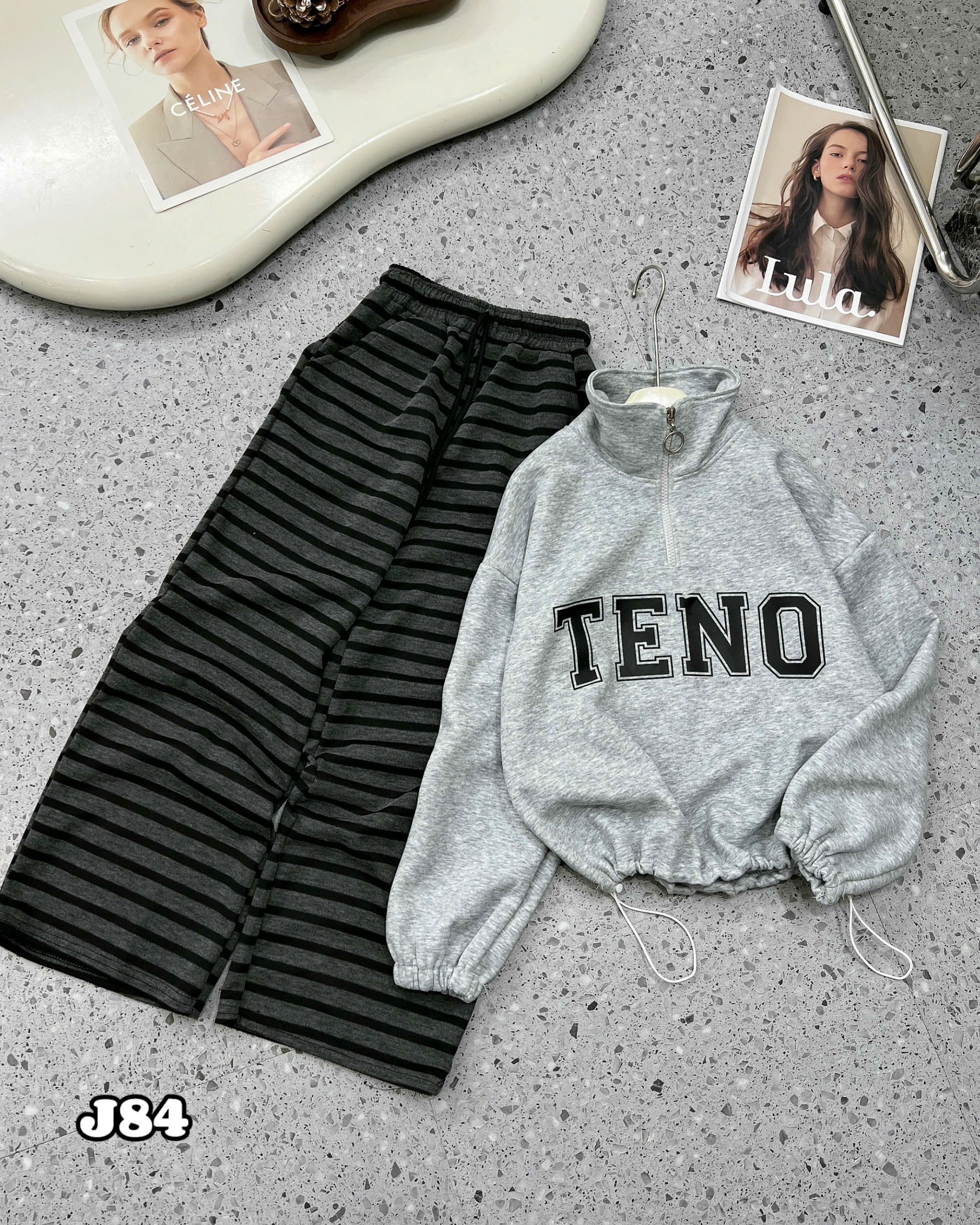 [J84] Bộ nỉ áo cổ lọ TENO