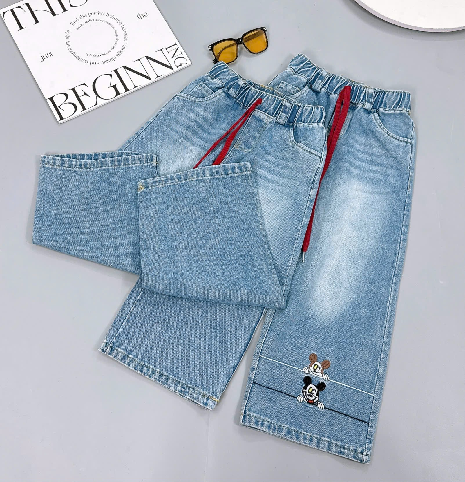 [Q15] Quần lẻ ống thêu MK DÂY ĐỎ