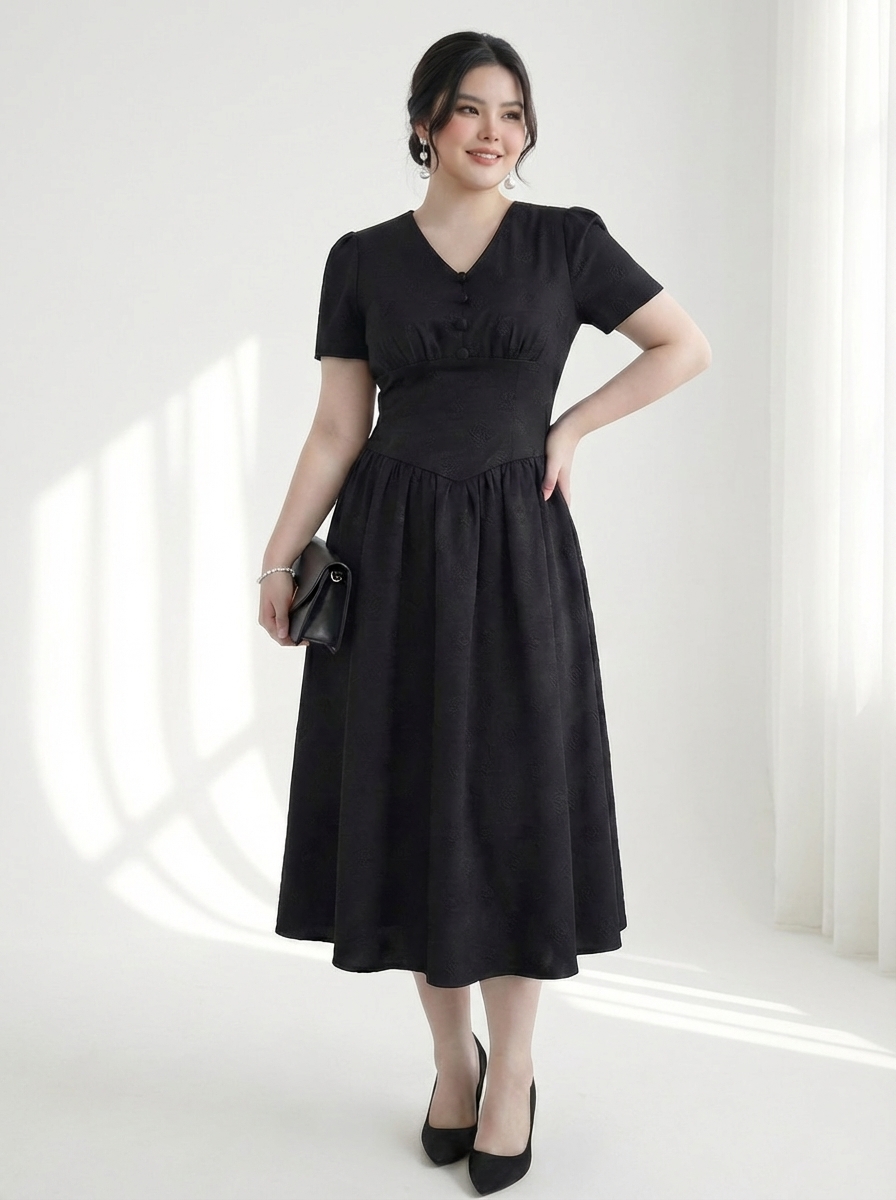 Đầm dáng dài kiểu dập bông bigsize DA175_thumbnail_1